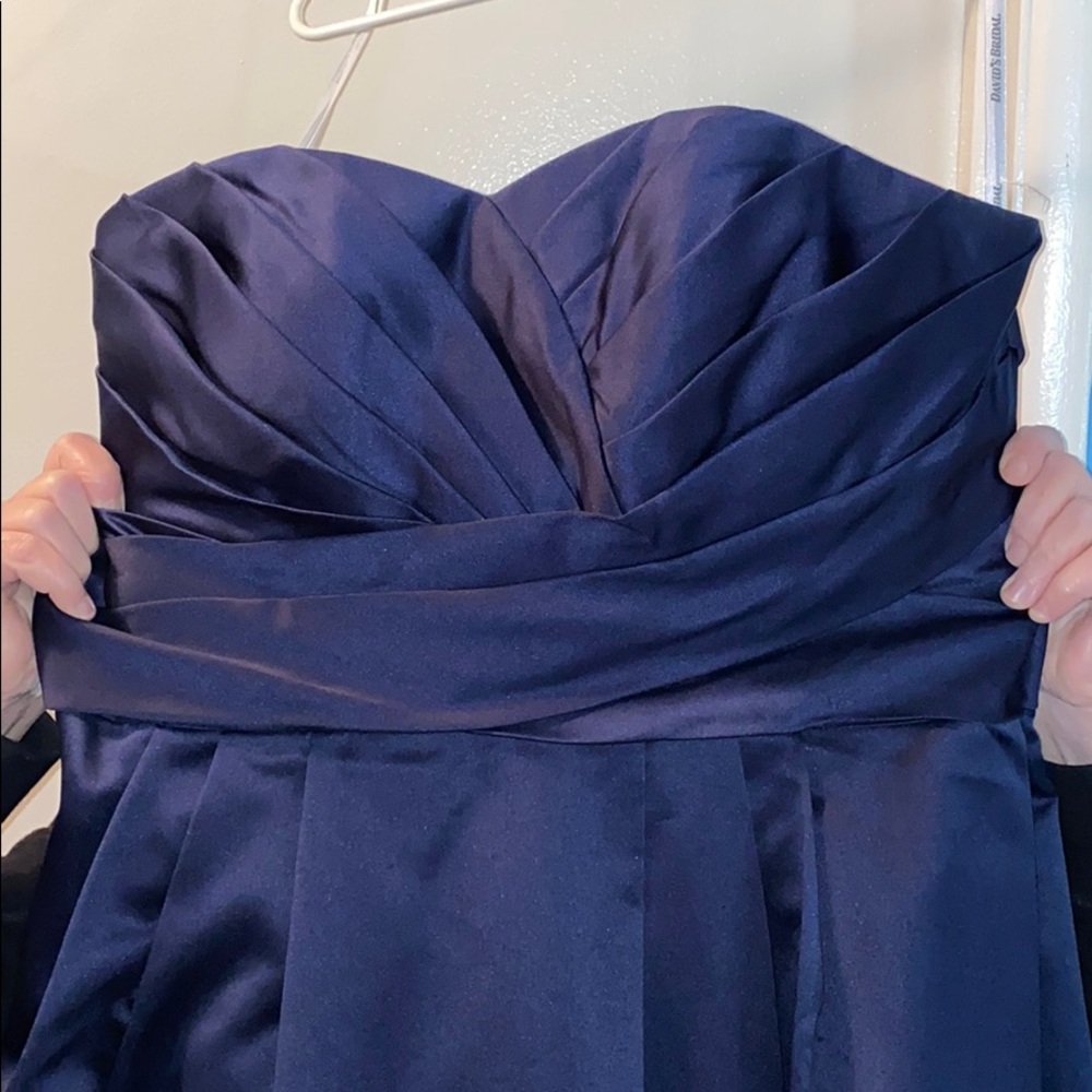 David bridal blue dress